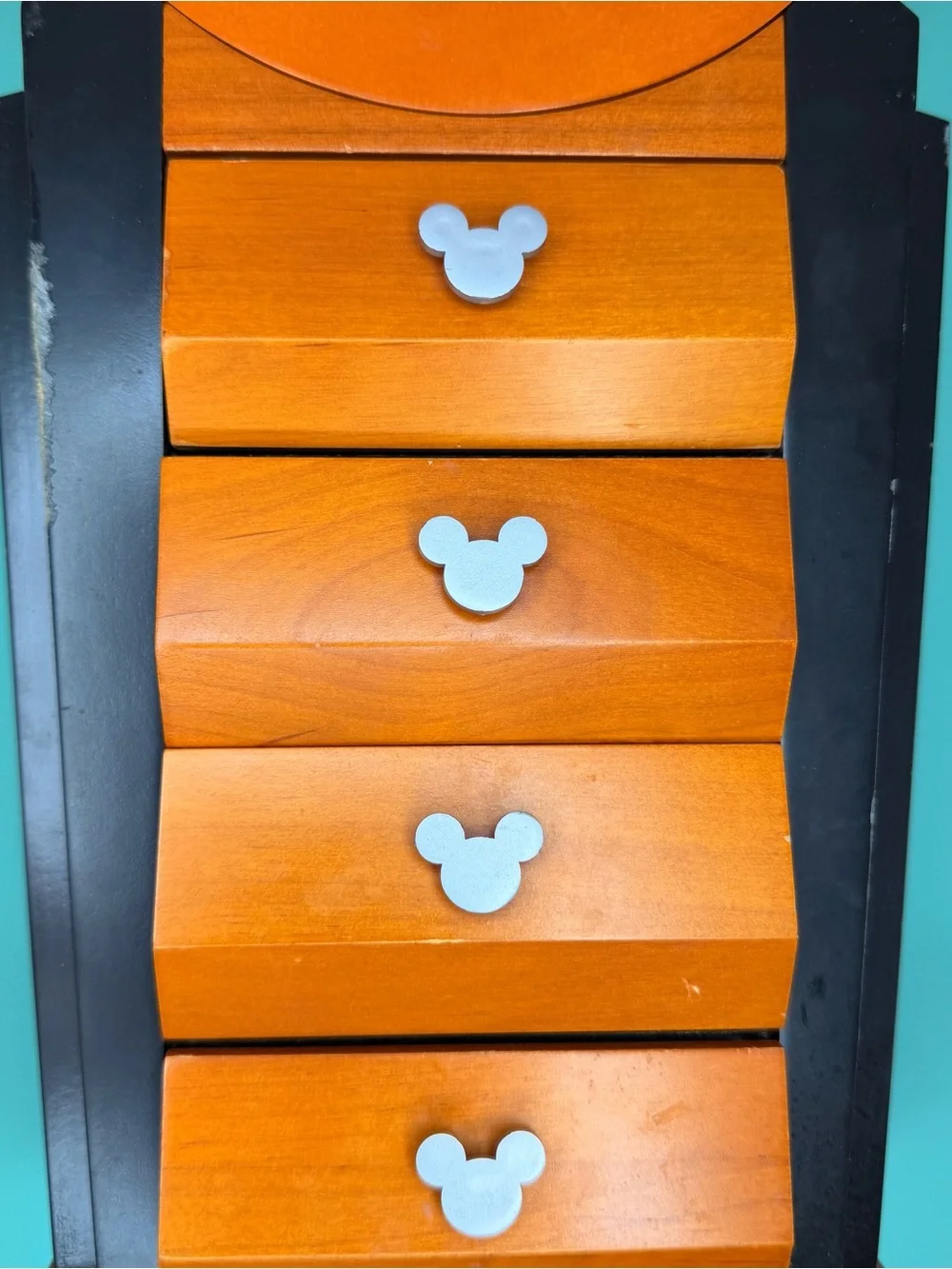 Disney Vintage Mickey Mouse Jewelry Drawers and Clock